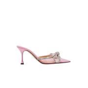 Roze Kristal Strik Muiltjes Mach & Mach , Pink , Dames