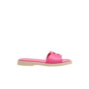 Roze Logo Slippers Hogan , Pink , Dames