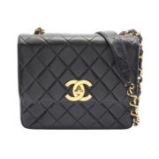 Pre-owned Leather chanel-bags Chanel Vintage , Black , Dames