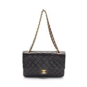 Pre-owned Leather chanel-bags Chanel Vintage , Black , Dames