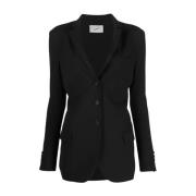 Zwarte Damesblazer Slim Fit Coperni , Black , Dames