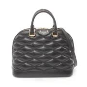 Pre-owned Leather handbags Louis Vuitton Vintage , Black , Dames