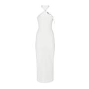 Witte Striknek Jurk The Attico , White , Dames