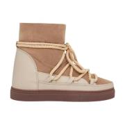 Beige Snowboots met verborgen sleehak Inuikii , Beige , Dames