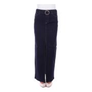 Denim Rok met Rits en Knoop Liu Jo , Blue , Dames