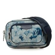 Pre-owned Canvas shoulder-bags Louis Vuitton Vintage , Blue , Dames