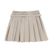 Geplooide effen minirok Imperial , Beige , Dames