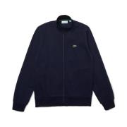 Geborstelde fleece rits sportieve sweatshirt Lacoste , Blue , Heren