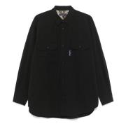 Casual Katoenen Overhemd voor Mannen Comme des Garçons , Black , Heren