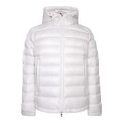 Gewatteerde jas met capuchon Moncler , White , Heren