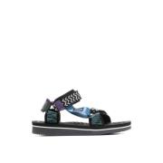 Zwarte Depa Sandalen met Logo Suicoke , Black , Dames