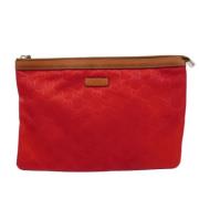 Pre-owned Canvas clutches Gucci Vintage , Red , Dames