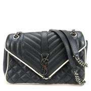 Pre-owned Leather shoulder-bags Yves Saint Laurent Vintage , Black , D...