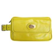 Pre-owned Leather clutches Gucci Vintage , Yellow , Dames