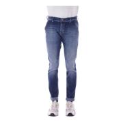 Denim Jeans met Logo Achterzak Dondup , Blue , Heren