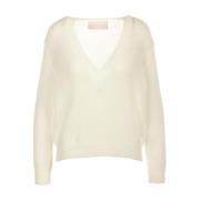 Witte Sweater Model Maglia Circus Hotel , White , Dames