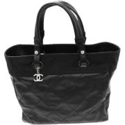 Pre-owned Canvas chanel-bags Chanel Vintage , Black , Dames