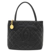 Pre-owned Leather chanel-bags Chanel Vintage , Black , Dames