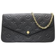 Pre-owned Leather shoulder-bags Louis Vuitton Vintage , Black , Dames