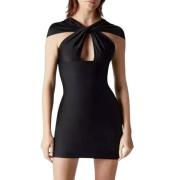 Zwarte Mini Jurk met Cut Out Coperni , Black , Dames