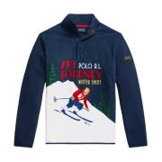 Polar Fleece Sweater met Skiër Print Ralph Lauren , Multicolor , Heren