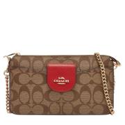 Pre-owned Leather clutches Coach Pre-owned , Beige , Dames