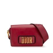 Pre-owned Leather shoulder-bags Dior Vintage , Red , Dames