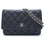 Pre-owned Leather chanel-bags Chanel Vintage , Black , Dames