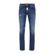 Navy Super Fit Jeans Philipp Plein , Blue , Heren