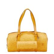 Pre-owned Leather handbags Louis Vuitton Vintage , Yellow , Dames