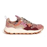 Wollen sneakers in roze en burgundy Flower Mountain , Pink , Dames