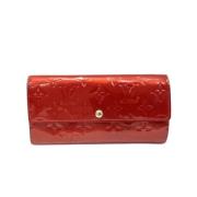 Pre-owned Leather wallets Louis Vuitton Vintage , Red , Dames