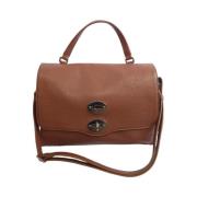 Bruin Leren Postina Tas Zanellato , Brown , Dames