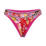 Bloemen Bikini Broekje met Kristallen Camilla , Multicolor , Dames