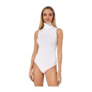 Wit naadloos coltruitje bodysuit Wolford , White , Dames