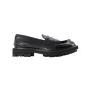 Leather flats Alexander McQueen , Black , Dames