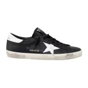 Zwarte leren Superstar sneakers Golden Goose , Black , Heren