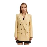 Crème Double-Breasted Blazer Nevimea Isabel Marant , Beige , Dames