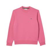 Geborstelde biologisch katoenen sweatshirt Lacoste , Pink , Heren