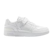 Velcro Leren Sneakers T Clips Trainers Lacoste , White , Heren