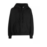 Zwarte hoodie met wit logo Palm Angels , Black , Heren