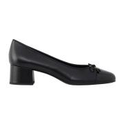 Zwarte leren pumps met ronde neuzen Tory Burch , Black , Dames