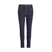 Donkerblauwe skinny jeans met hoge taille Ralph Lauren , Blue , Dames