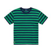 Katoenen Gestreept T-shirt Ralph Lauren , Green , Dames