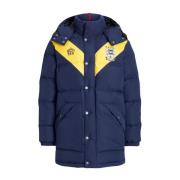 Donkerblauwe donsjas met logo Ralph Lauren , Blue , Heren