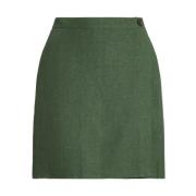 Linnen minirok Ralph Lauren , Green , Dames