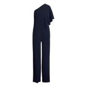 Navy jumpsuit met één schouder Ralph Lauren , Blue , Dames