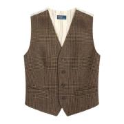 Bruin geruite vest Ralph Lauren , Brown , Dames