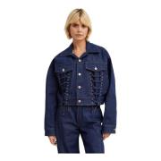 Navy Denim Veterjack Jean Paul Gaultier , Blue , Dames