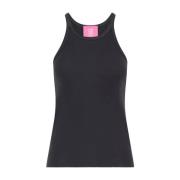 Zwart Katoenen Mouwloze Top One Teaspoon , Black , Dames